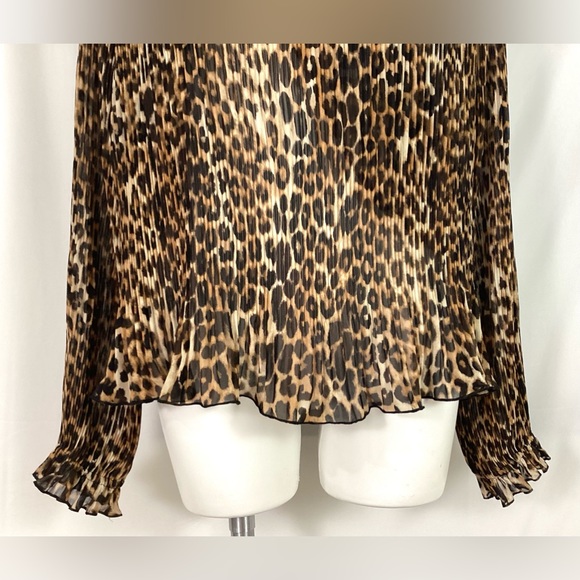 NWT-Express- all over crystal pleated blouse -size L - Picture 4 of 8